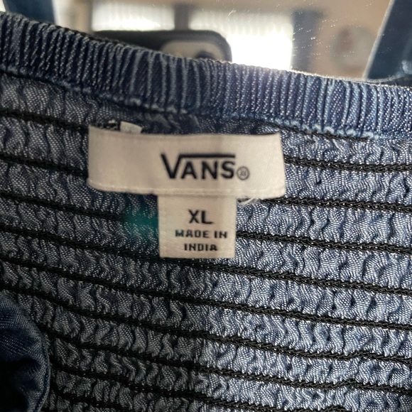 VANS - denim mini dress with button front. - Picture 4 of 5